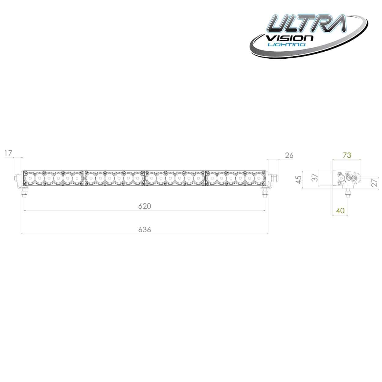 Raptor 120W 24.8" Light Bar